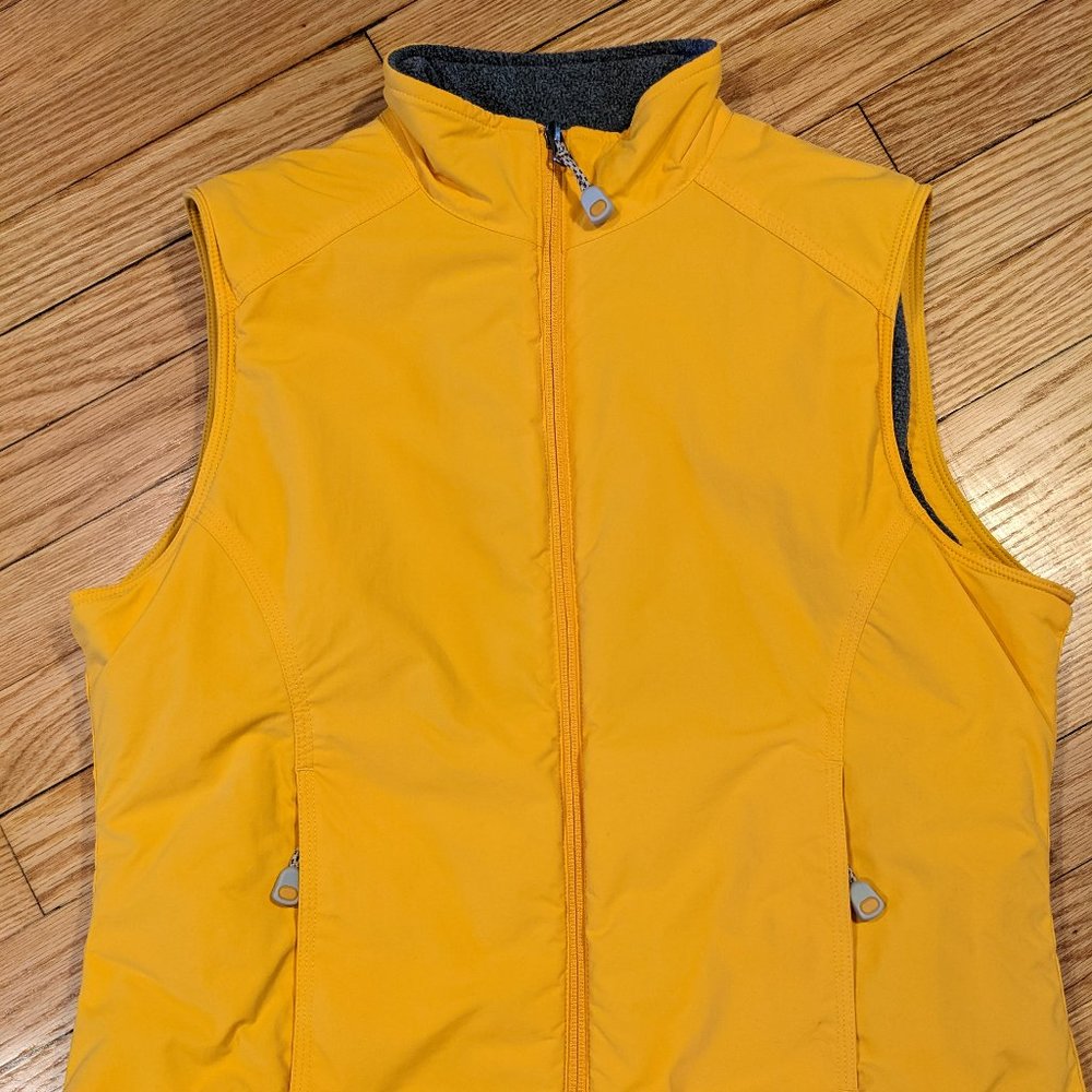 LL Bean women's M padded vest, gold